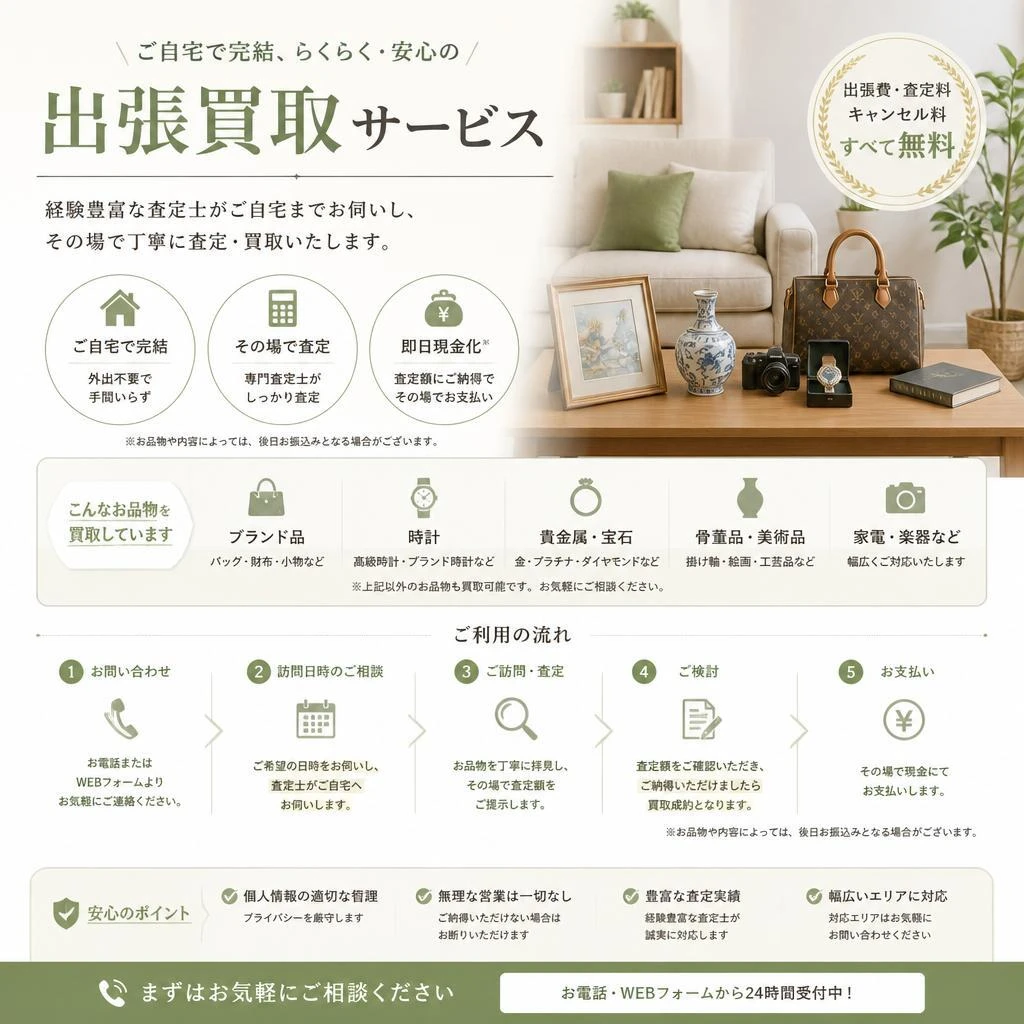 出張買取サービスのご案内